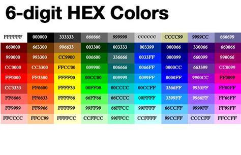 4 digit hex color|Hex Color Codes .